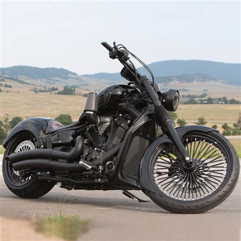 Built in 2015 this was our first yamaha stryker bagger build… this one of a kind stryker was created over 8 long months, hand fabricating all of the body parts used on this build. Custom 'Back In Black' Yamaha Stryker - Low and Mean