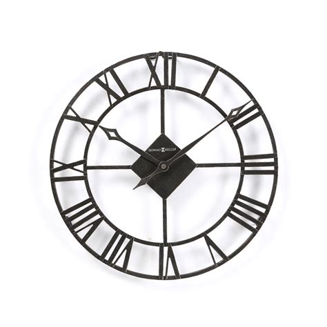 Round Wrought Iron Wall Clock Designer Black Quartz Large Roman Antique
