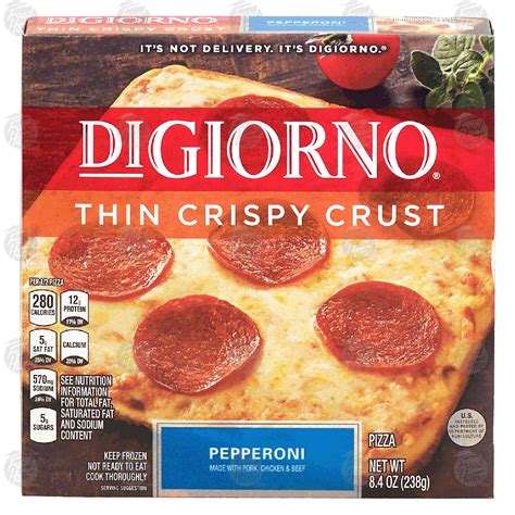 Digiorno Thin Crispy Crust Pepperoni Pizza 84 Oz Pizza Mixes Other