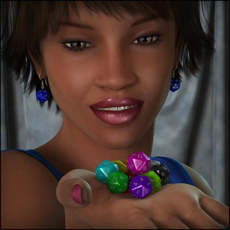 Dice Earrings For G2f And A D20 Prop Daz 3d Forums