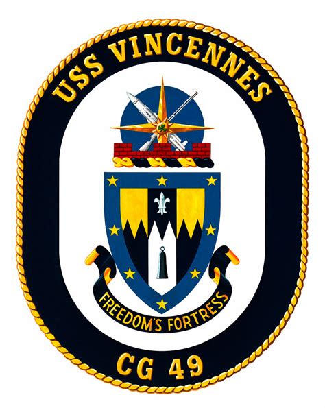 Navy Ship Coat Of Arms For Uss Vincennes Cg 49 Shield T Flickr