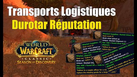 Durotar Supply Rep Guide Horde Season Of Discovery [fr] Youtube