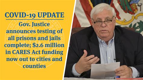 Covid 19 Update Gov Justice Announces Testing Of All Prisons And