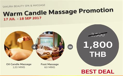 Sakura Spa Body Warm Candle Massage Promotion Sakura Spa Ekamai