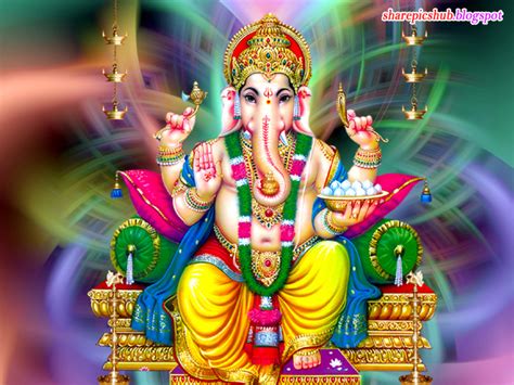 Lord Ganesha Beautiful Animated Image Colorful Ganesha Pics Animated