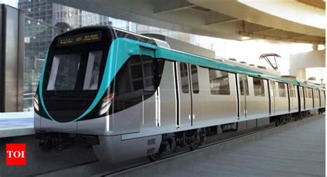 Noida Metro Unveils First Look Of Aqua Line Trains Noida News Times