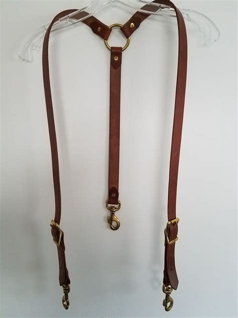 Custom Leather Suspenders Made To Order Heavy Duty Made In The Usa