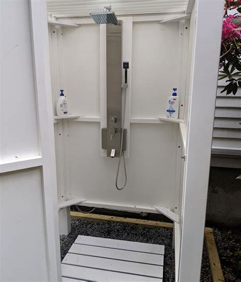 PVC Azek Outdoor Shower Marblehead MA Cape Cod Outdoor Shower Kits