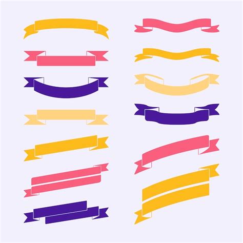 Set Of Colorful Banner Vectors Free Vector