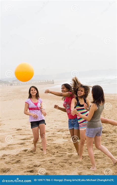 Playing Beach Ball Royalty Free Stock Image Image 10971786