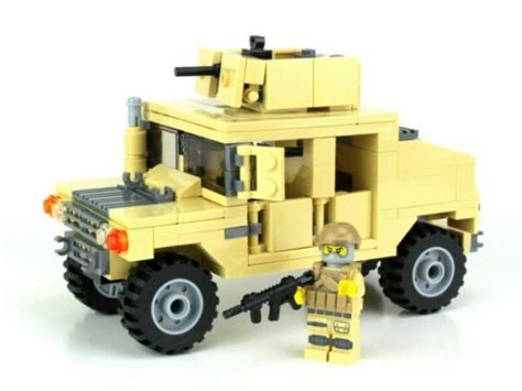 Tan Army Humvee 1 Figure Custom Military Set Made With Real Lego Bricks