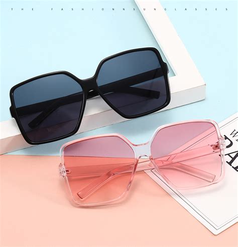 superhot eyewear 11363 fashion gradient sun glasses big frame uv400 trendy square oversized