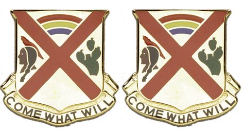 108th Cavalry Distinctive Unit Insignia Come What Will Military