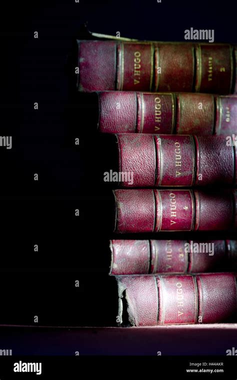 Books Old Antique Spines Leather Binding Close Up Stock Photo Alamy