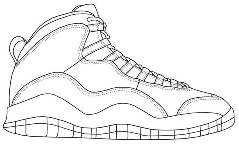 Jordan Sneakers Coloring Pages - Coloring Home