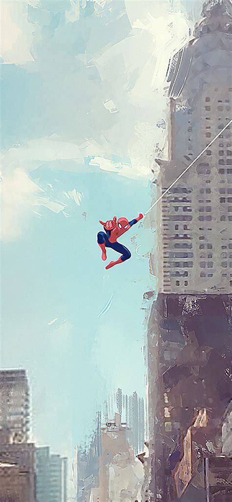 1242x2688 Spiderman Sketch City Iphone Xs Max Hd 4k Wallpapers Images