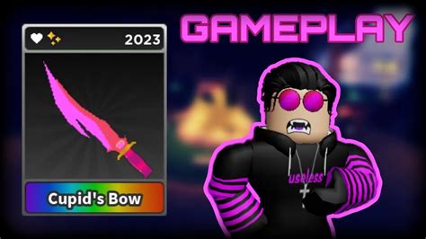 Cupids Bow Knife Gameplay 💗🔪 Roblox Survive The Killer Youtube