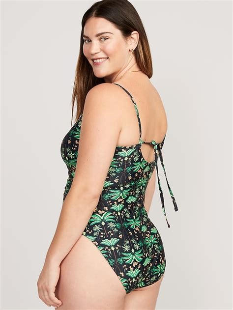 Tie Back One Piece Cami Swimsuit For Women Old Navy