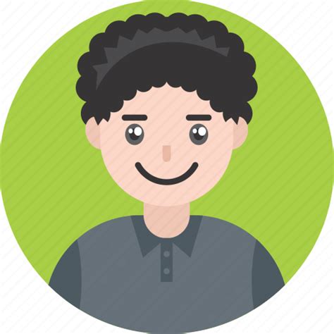 Avatar Boy Curly Happy Kid Male Smile Icon Download On Iconfinder