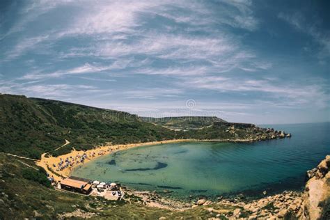 Golden Beach Riviera Beach Ghajn Tuffieha In Malta Stock Image Image