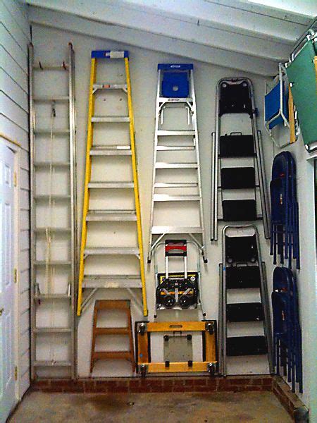 Fun Organizing Ladders Little Virgo Garage Organization Tips Ladder Storage Garage Storage