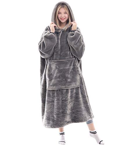 Waitu Wearable Blanket Sweatshirt for Women and Men, Super Warm and