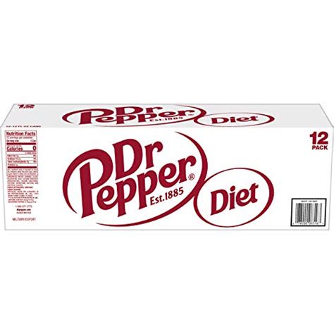 Diet Dr Pepper Soda 12 Fl Oz Cans 12 Pack Pricepulse