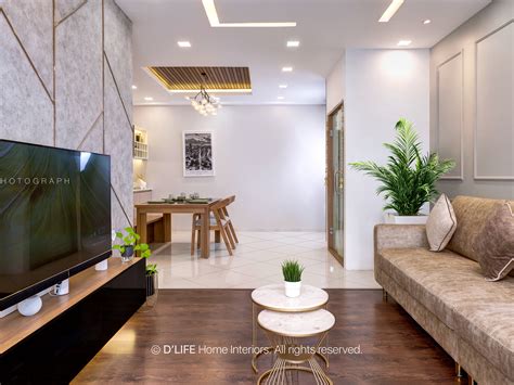 Contemporary Living Room Interior Designing By Dlife Home Interiors On
