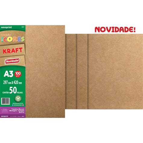 Bloco Papel Kraft A3 C50fls Novaprint