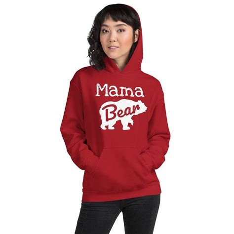 Mama Bear Hoodie Womens Hooded Sweatshirt Mommy Bear T For Etsy In