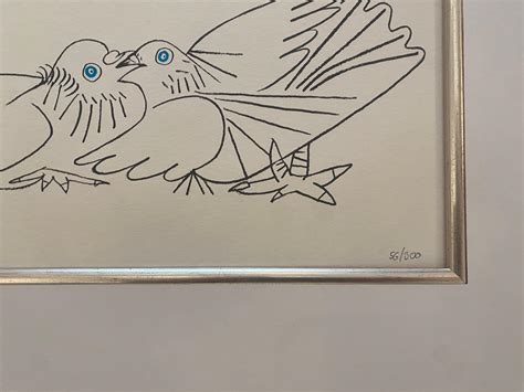 Pablo Picasso Doves Lithograph From Pablo Picasso Depicting Two