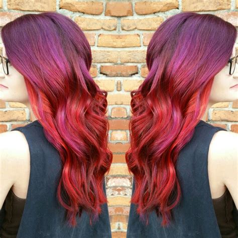 Violet Red Balayage Red Balayage Long Hair Styles Balayage