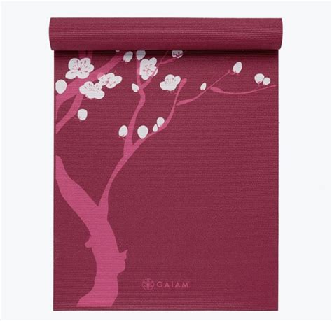 Gaiam Premium Pink Cherry Blossom Yoga Mat 8 Pretty Yoga Mats To Shop