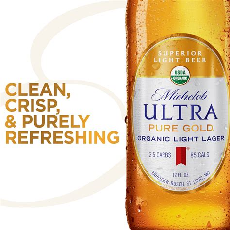 Buy Michelob Ultra Pure Gold Organic Light Lager 12 Pack Beer 12 Fl