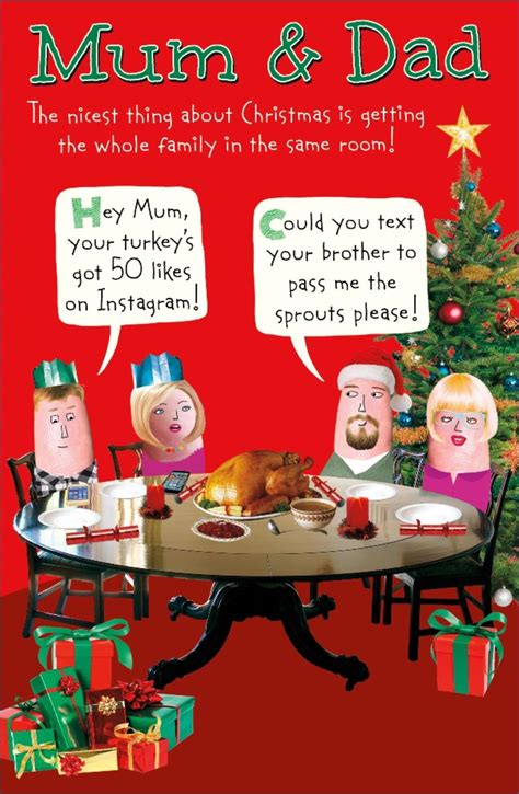 Mum And Dad Funny Christmas Greeting Card Cards