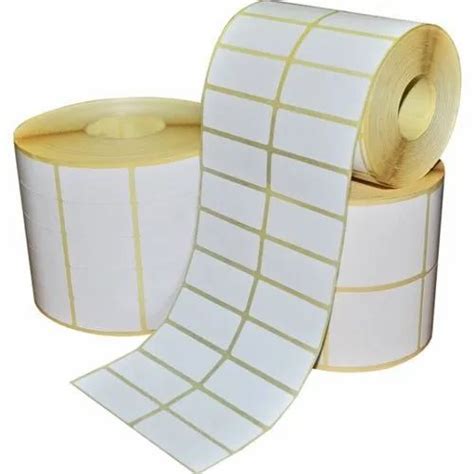 Plain White Self Adhesive Barcode Label Packaging Type Roll At Rs 300