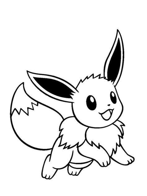 Kolorowanka Eevee Pokémon Ladnekolorowankipl