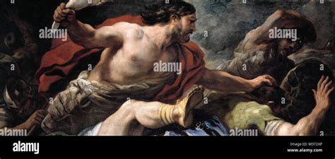 Luca Giordano Samson Destroying The Philistines Stock Photo Alamy