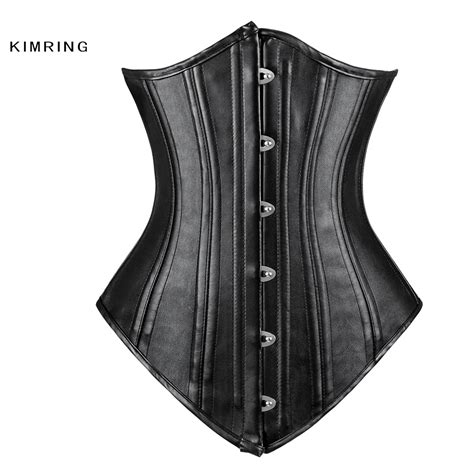 Kimring Sexy Steampunk Corset Steel Boned Underbust Corsets And Bustiers Waist Trainer Cincher