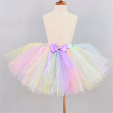 New Pastel Rainbow Unicorn Tutu Skirt For Girls Baby Unicorn Birthday