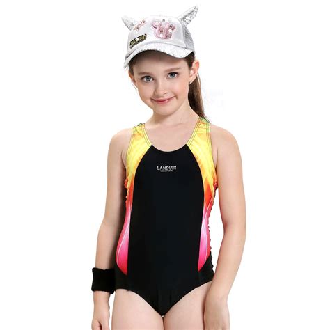 Jlforest Kids One Piece Swimmer Girls Patchwork Bathing Suit Infantil