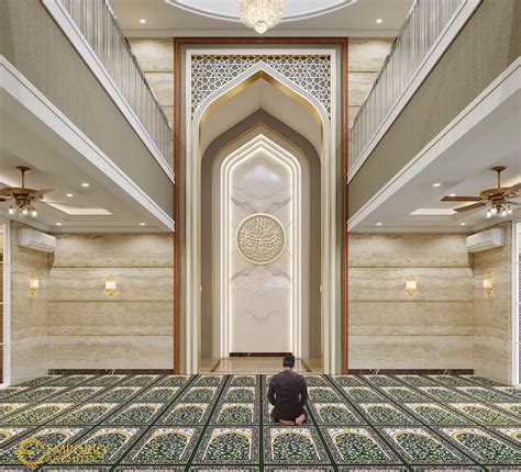 Desain Interior Masjid Classic 2 Lantai Bapak Nasrul Di Cikarang