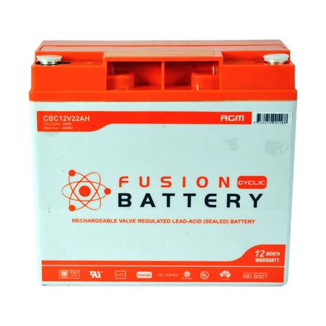 Cbc12v22ah Fusion Agm 12v Deep Cycle Battery Superstart Batteries