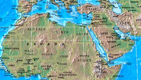 North Africa And Southwest Asia Middle East Map The Best Free New