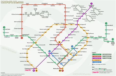 Singapore Map Official Transit System Stations Map Mrt Lrt Smrt