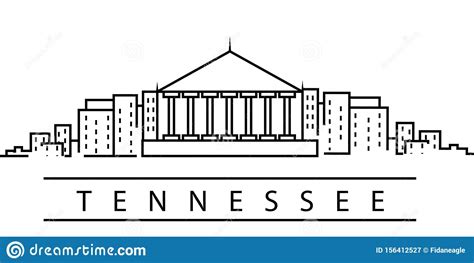 Tennessee City Line Icon Element Of Usa States Illustration Icons