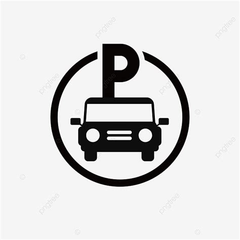 Park Silhouette Vector Png Parking Icon Parking Lot Parking Space