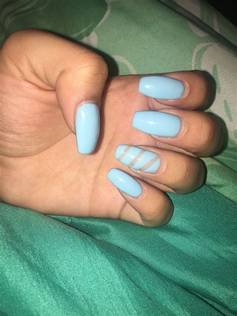 Super Cute Baby Blue Acrylic Nails Baby Blue Acrylic Nails Blue