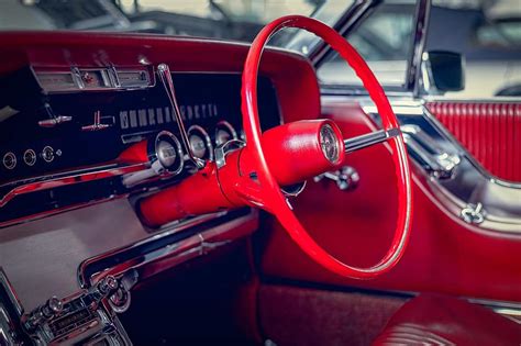 Ford Thunderbird Oldtimer Auto Classic Nostalgic Steering Wheel