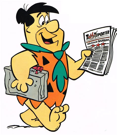 Fred With The Paper The Flintstones Pinterest